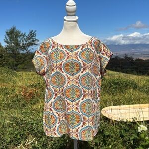 Women’s indie Tribal Boho Hippie shirt sleeve
Top Colorful